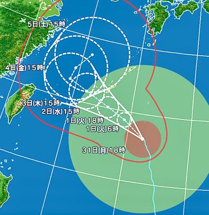 台風６号(カーヌン)